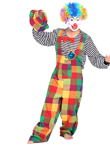 Toussaint Cosplay Costume Clown multicolore Costume Polyester Suspender