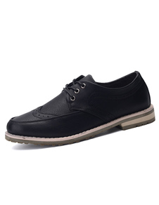 Cuir noir chaussures lacets chaussures dernier cris d'unité centrale pour les hommes