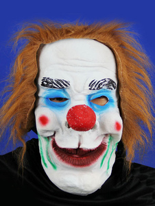 Masque Latex Halloween masque de Clown blanc
