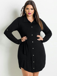 Robe de femme mélange fabuleux Stand noir collier coton