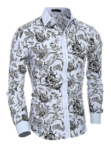 Chemise Chic coton imprimé Floral multicolore chemise pour homme