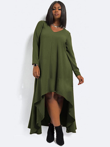 Hunter Green Shift robe robe faible élevé