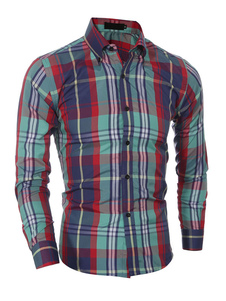 Chemise coton impression multicolore chemise pour hommes