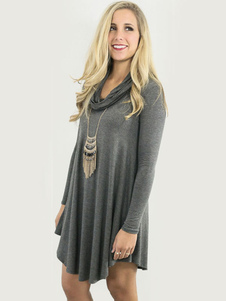 Robe fantastique col roulé coton pour femmes