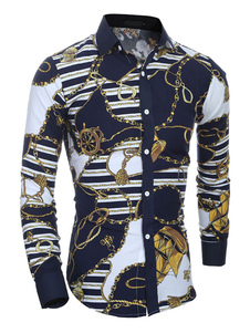 Chemise multicolore imprimé coton Chic chemise pour homme