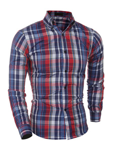 Chemise coton impression multicolore chemise pour hommes