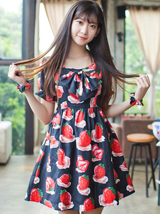 Imprimer Lolita Robe multicolore arc synthétique