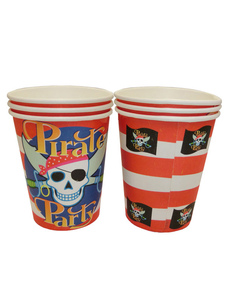 Pirate Skull papier tasses Party multicolore
