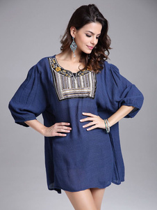 Marine couvrez-vous Maj impression coton couvrir pour femmes