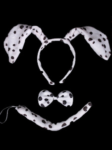 Chien blanc Cosplay Hairband Bow Tie queue synthétique enfants Cosplay accessoires