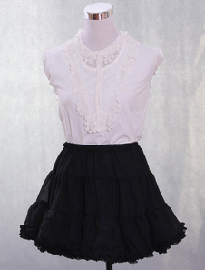 Lolita noir dentelle hiérarchisé jupon jupon Polyester