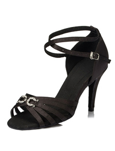 Danse noir sandales Satin talons pour femmes