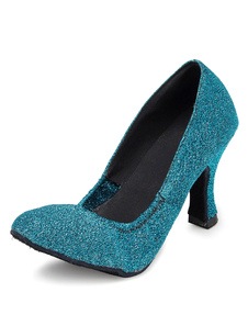 Océan bleu danse pompes Glitter talons pour femmes