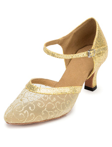 Dance Or sandales Glitter impression PU talons pour femmes