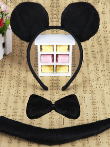 Mickey Mouse Cosplay Hairband Bow Tie queue synthétique enfants Cosplay accessoires