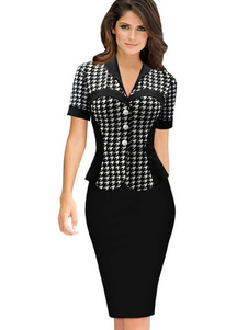 Robe coton imprimé multicolore Bodycon Dress