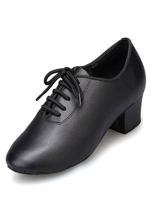 Danse noir talons lacets PU talons pour femmes