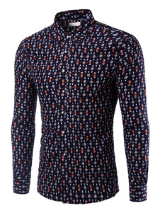 Chemise en coton multicolore impression chemise pour homme