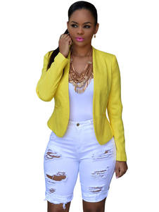 Bleu clair déchiré Jeans Shorts cassé en détresse High Rise Polyester Jeans pour femmes