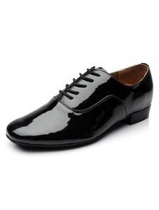 Chaussure de danse noir pour hommes lacets brevet