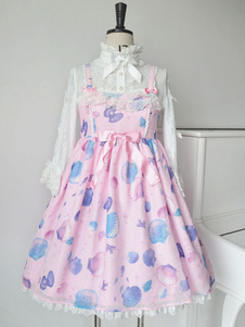 Imprimer Lolita Robe rose Bow synthétique