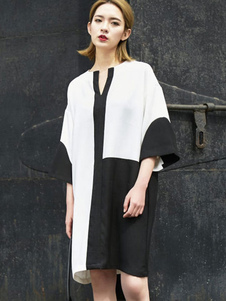 Color Block Shift robe Chic acétate