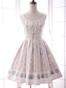 Imprimer Lolita Robe multicolore dentelle robe synthétique