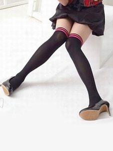 Maid Cosplay chaussettes haute de genou noir