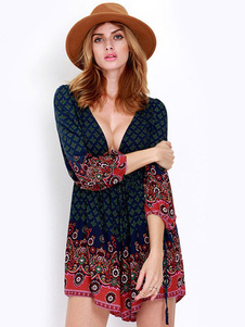 Low Cut barboteuse Multicolor Backless lacets impression barboteuse pour les femmes