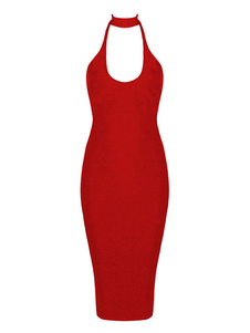 REDD Bodycon sangles Croix retour robe