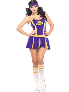 Le basket-ball Laker acclamations Squad Costume Polyester pour les femmes