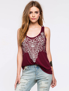 Camis impression multicolore coton Chic Top pour femmes