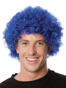 Toussaint Cosplay Perruque bleue foncée de film unisexe