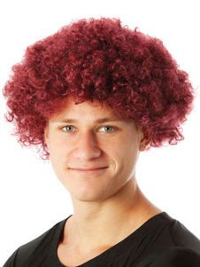 Toussaint Cosplay Perruque Bourgogne de film unisexe