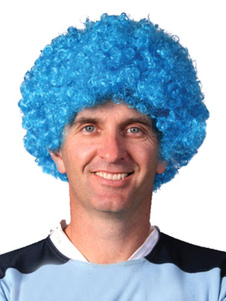 Toussaint Cosplay Perruque bleue ciel de film unisexe