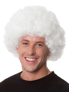 Toussaint Cosplay Perruque blanche de film unisexe