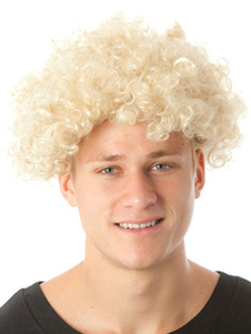 Toussaint Cosplay Perruque blanche de film unisexe