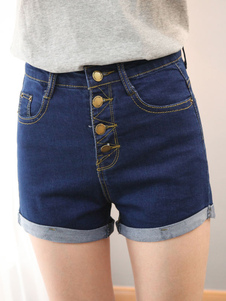 Poches Bleu Denim Shorts pour femmes
