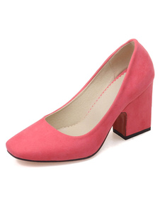 Mi-bas talons melon d'eau Square Toe Terry féminines