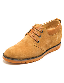 Terre jaune cuir Chaussures Suede Lace Up chaussures pour hommes