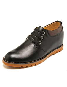 Peau de vache noir chaussures lacets chaussures pour hommes
