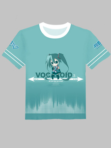 Hatsune Miku vert rond collier T-shirt