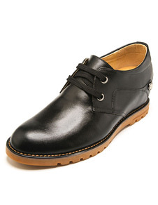 Peau de vache noir chaussures lacets branchés cuir chaussures pour hommes