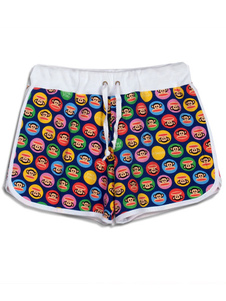 Shorts coton imprimé multicolore Shorts pour femmes