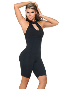 Combinaison noire coupé Slim Fit combinaison Polyester pour femmes