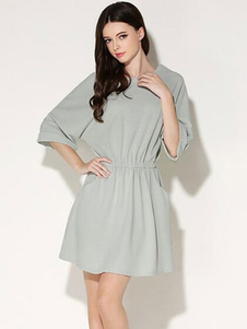 Robe courte gris châssis surdimensionné robe d’été