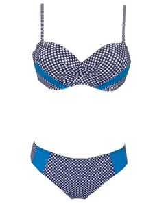 Bikini multicolore sangles Plaid maillot de bain synthétique