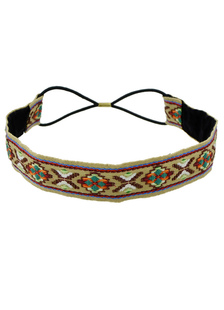 Accessoires pour cheveux serre-tête multicolore bohémienne Sateen impression