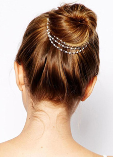 Épingle à cheveux perle bicolore en couches Accessoires cheveux métal