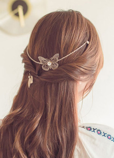 Accessoires pour cheveux métal or en épingle à cheveux papillon